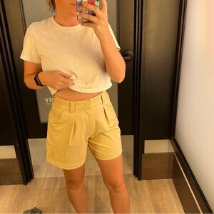 Abercrombie Vegan Leather Shorts
